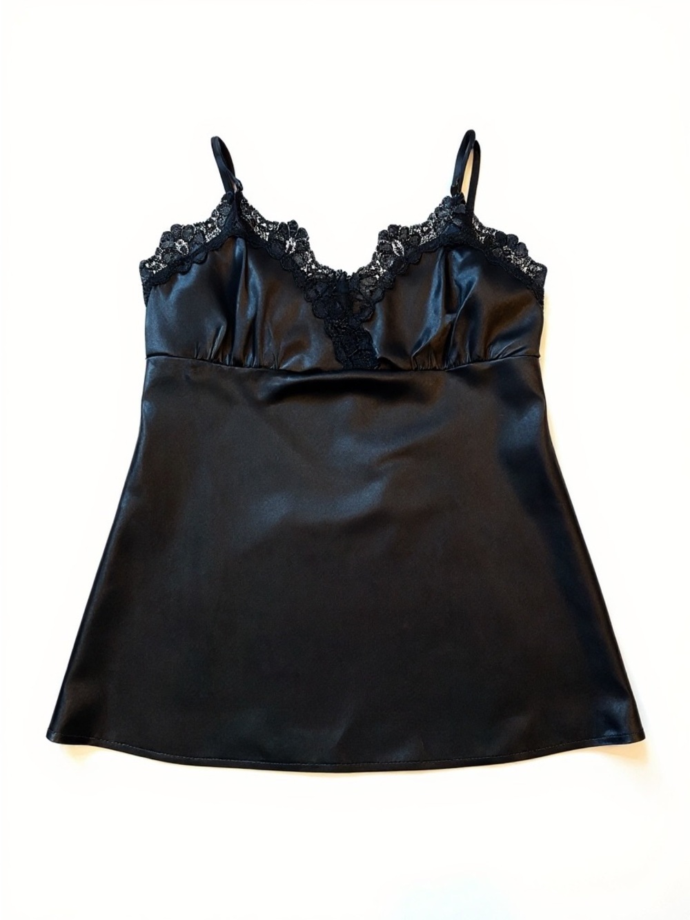Vintage Y2K Rampage Babydoll Top Lace Trim Goth Grunge Whimsigoth Size Large